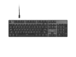 Natec Amberjack Keyboard Wired US Linear White backlight, Hot-swappable switches, Anti-ghosting, Built-in memory, Macro recording Black/Gray