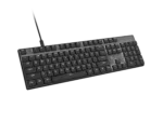 Natec Amberjack Keyboard Wired US Linear White backlight, Hot-swappable switches, Anti-ghosting, Built-in memory, Macro recording Black/Gray