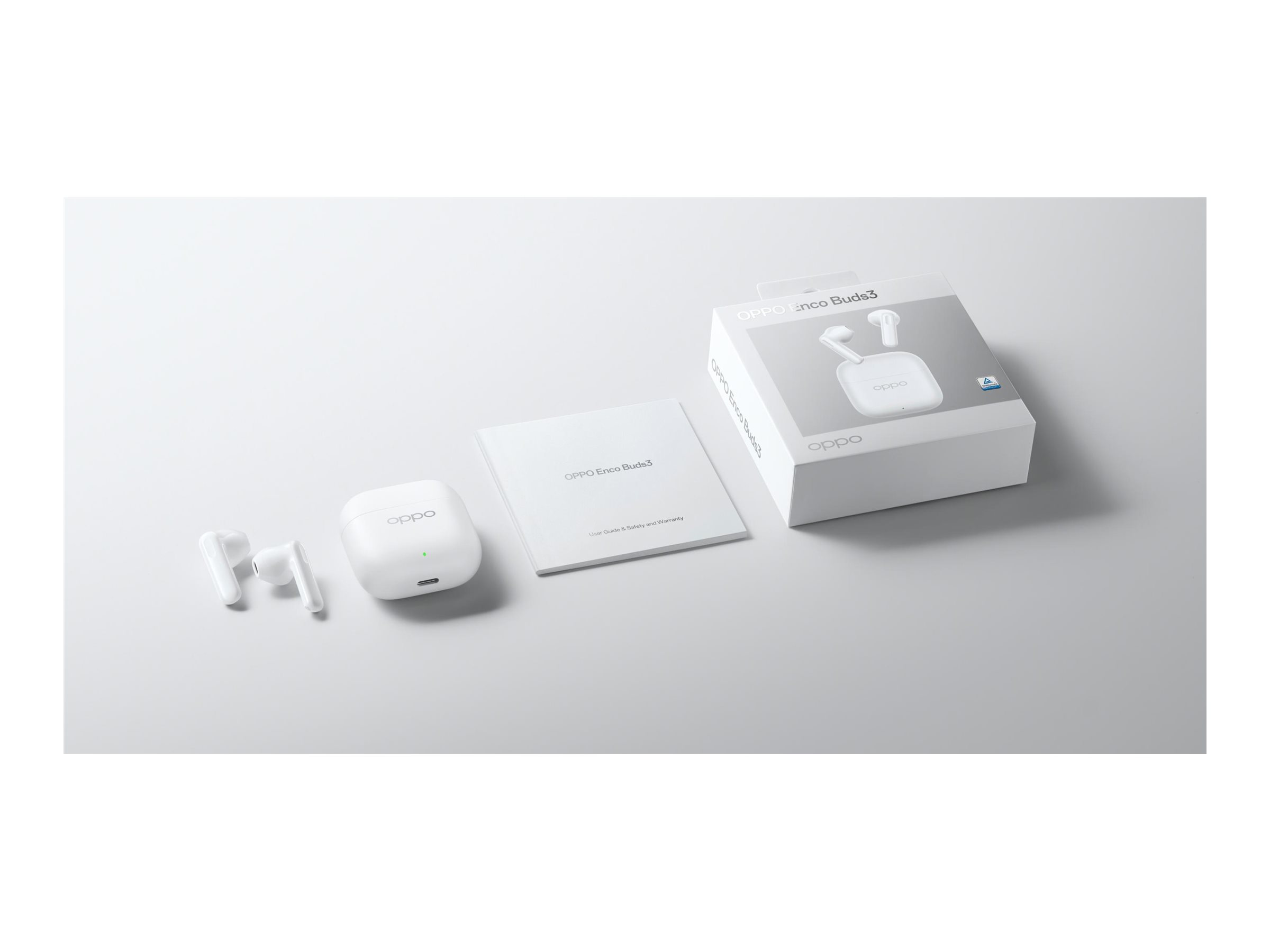 614589-110070830042-6932169375542-0.webp OPPO True wireless earphones Enco Buds3 Bluetooth In-ear Microphone Snow White Wireless