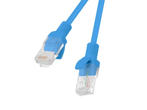 Lanberg Patchcord CAT.5E UTP 0.25M fluke passed 10-pack, Blue PCU5-20CC-0025-B