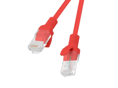 Lanberg Patchcord CAT.5E UTP 0.25M fluke passed 10-pack, Red PCU5-20CC-0025-R