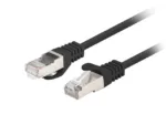 Lanberg Patchcord CAT.6 FTP 2M fluke passed 10-pack, Black PCF6-20CC-0200-BK