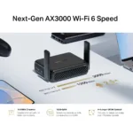 Mercusys AX3000 Travel Router MR84X-Travel 802.11a 574/2402 Mbit/s 10/100/1000 Mbit/s Ethernet LAN (RJ-45) ports 1 Mesh Support No MU-MiMO No No mobile broadband Antenna type External Omni-directional 1