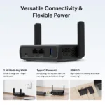 Mercusys AX3000 Travel Router MR84X-Travel 802.11a 574/2402 Mbit/s 10/100/1000 Mbit/s Ethernet LAN (RJ-45) ports 1 Mesh Support No MU-MiMO No No mobile broadband Antenna type External Omni-directional 1