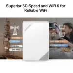 Mercusys AX3000 5G Wi-Fi 6 Router MB521-5G 802.11ax 2402 Mbit/s Ethernet LAN (RJ-45) ports 2 Mesh Support Yes MU-MiMO No 5G Antenna type Internal