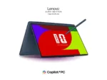 Lenovo Yoga 9 2-in-1 14IPH11 Intel Cosmic Blue 14 ” OLED Touchscreen 2.8K WQXGA+ 2880 x 1800 pixels Intel Core Ultra 7 355 32 GB Soldered LPDDR5X Solid-state drive capacity 1000 GB Intel Graphics Windows 11 Home 802.11be Bluetooth version 5.4 Keyboard language Nordic Keyboard backlit Warranty 24 month(s) Battery warranty 12 month(s)