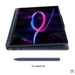 Lenovo Yoga 9 2-in-1 14IPH11 Intel Cosmic Blue 14 ” OLED Touchscreen 2.8K WQXGA+ 2880 x 1800 pixels Intel Core Ultra 7 355 32 GB Soldered LPDDR5X Solid-state drive capacity 1000 GB Intel Graphics Windows 11 Home 802.11be Bluetooth version 5.4 Keyboard language Nordic Keyboard backlit Warranty 24 month(s) Battery warranty 12 month(s)