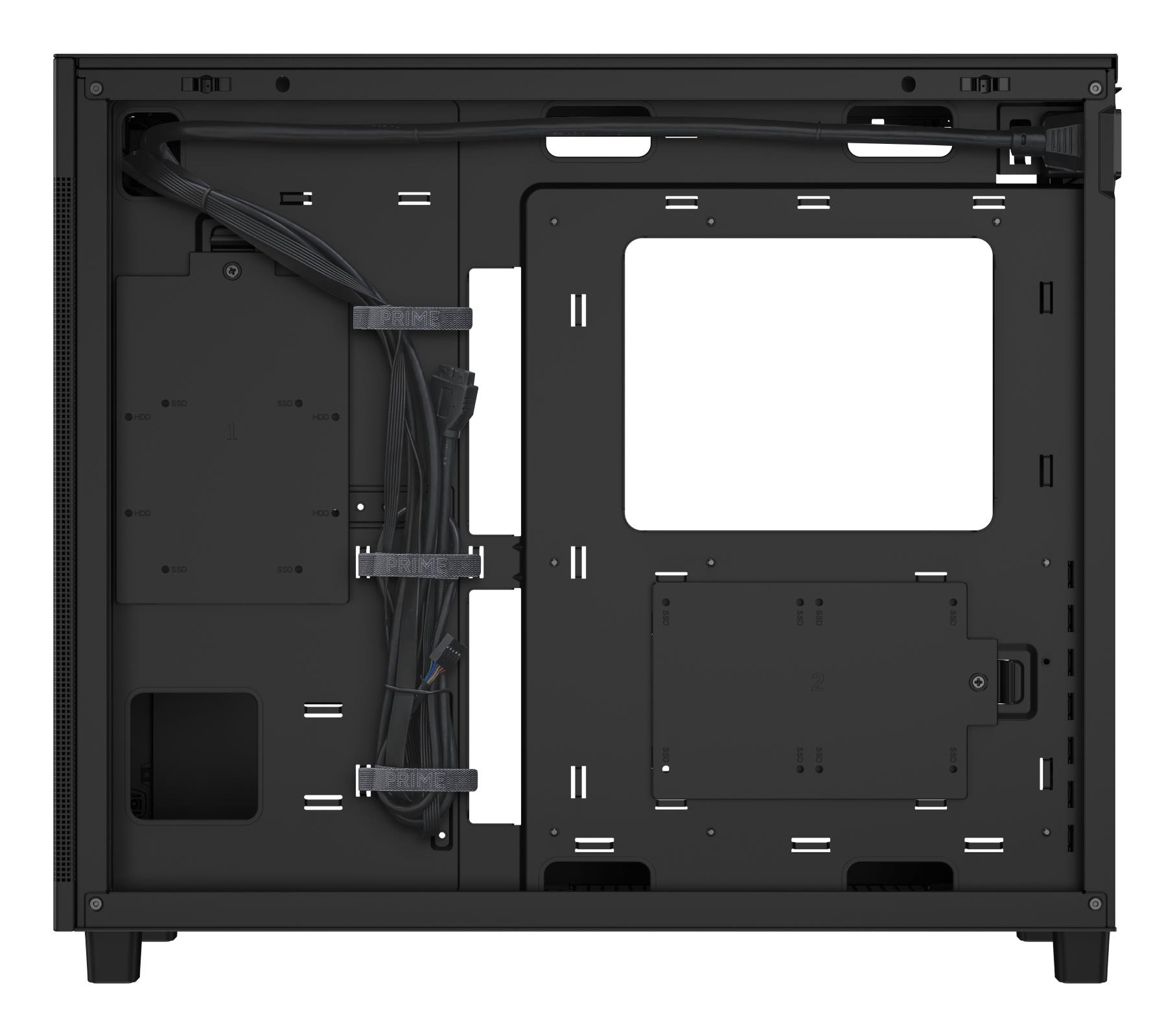 af985c5b-f432-4704-a175-781b16cdfd03 Case ASUS ATX/micro ATX/Mini-ITX Black/Transparent Midi Tower PC PRIME AP303 TG BLACK 90DC00V0-B39010