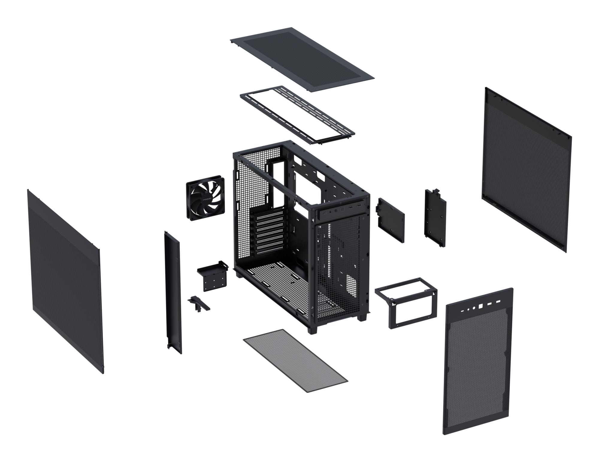 b30e060f-56ed-45cd-b41a-228b366c235d Case ASUS ATX/micro ATX/Mini-ITX Black/Transparent Midi Tower PC PRIME AP303 TG BLACK 90DC00V0-B39010