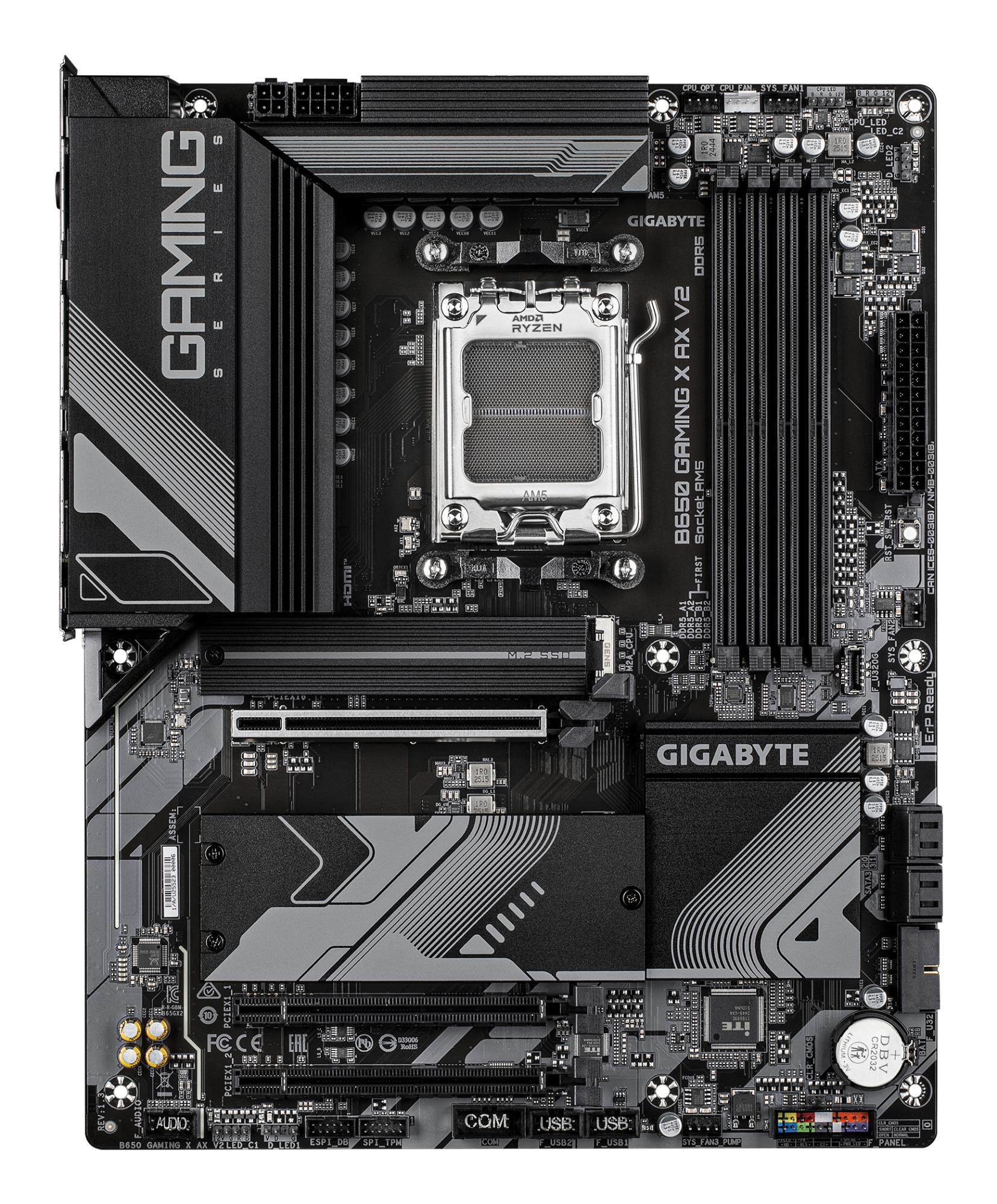 bf7eb5a3-d98e-40ec-93de-a16699ccb334 Mainboard GIGABYTE AMD B650 Socket AM5 ATX RAM DDR5-SDRAM 4xSlots Wi-Fi Yes Bluetooth Yes 3xPCI Express x16 slots 3xNumber of M.2 (M) slots B650GAMINGXAXV21.3