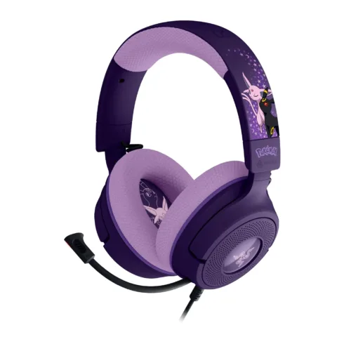 Razer Gaming Headset Kraken V4 X Wired Microphone Espeon & Umbreon Edition Noise reduction