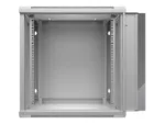 NETRACK 019-120-645-021 wall/hanging cabinet 19inch 12U/450 mm glass door grey remov. side pan.