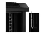 NETRACK 019-180-645-022 wall/hanging cabinet 19inch 18U/450 mm glass door black remov. side pan.