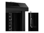 NETRACK 019-180-66-022 wall/hanging cabinet 19inch 18U/600 mm glass door black remov. side pan.