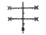 TECHLY 027521 Quadruple desk LED/LCD monitor arm 13-27inch VESA 4x 10kg full motion