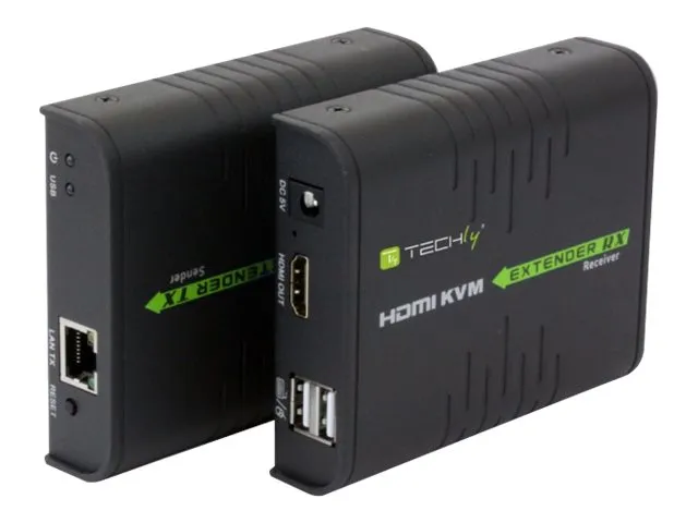 also-028214 TECHLY 028214 HDMI KVM Extender w/ USB mouse and keyboard by Cat5/5e/6 cable up to 120m