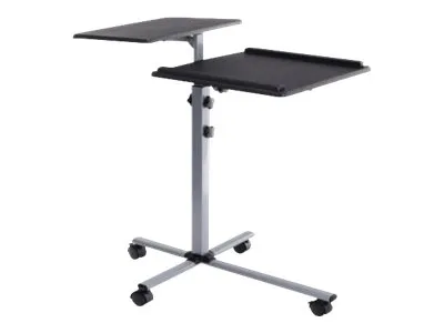 TECHLY 101485 Universal projector / notebook trolley with two adjustable shelves black