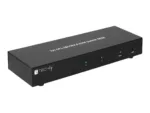 TECHLY 101928 2-port DisplayPort/USB dual-monitor KVM switch 2×1 with audio