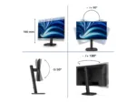 PHILIPS 24inch 1920×1200 100Hz IPS Flat H/A 150 MM DICOM TUV EyeSafe certified USB HUB SPEAKERS DP HDMI Bri 300cd/m2 TCO 10