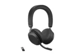 JABRA Evolve2 75 Headset on-ear Bluetooth wireless active noise cancelling USB-A noise isolating black Optimised for UC