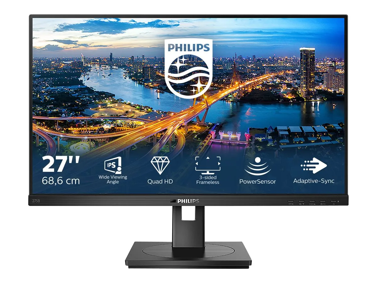 also-275b1-00 PHILIPS 275B1/00 27inch B-Line LCD monitor with PowerSensor VGA DVI-D DisplayPort HDMI