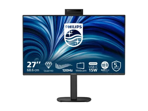 PHILIPS 27inch 2560×1440 120Hz IPS Flat H/A 150 MM SoftBlue Technology Smart Link Sync Second Screen Harmony TUV EyeSafe USB