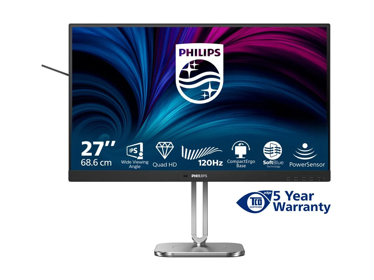 also-27b2n4500-00 PHILIPS 27B2N4500/00 27inch 2560×1440 120Hz IPS Flat H/A 150 MM TUV EyeSafe USB HUB SPEAKERS Power/Light sensor DP 2xHDMI 350cd/m2