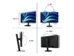 PHILIPS 27B2U3601/00 27inch 2560×1440 120Hz IPS Flat H/A 150 MM USB C RJ45 PD>90W Daisy chain TUV EyeSafe certified USB HUB