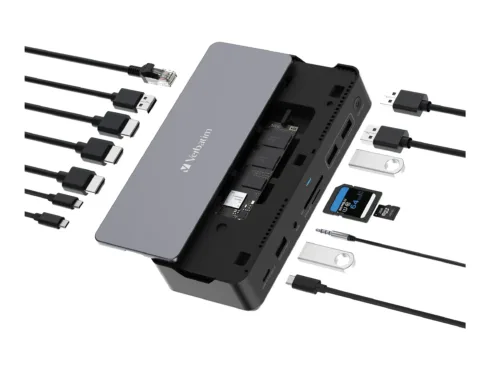 VERBATIM USB-C Pro Docking Station 15 Port with SSD Included CDS-15SSD