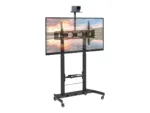 TECHLY Floor Stand Height Adjustable 2 Shelves LCD / LED 52-110inch