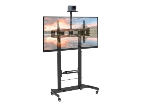TECHLY Floor Stand Height Adjustable 2 Shelves LCD / LED 52-110inch