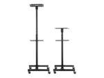 TECHLY Universal Adjustable Trolley for Notebook Projector with Shelf Black