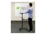 TECHLY Universal Adjustable Trolley for Notebook Projector with Shelf Black