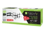 TECHLY Wall Bracket Extendable Arm up to 1015 mm for LCD 43-80inch Black