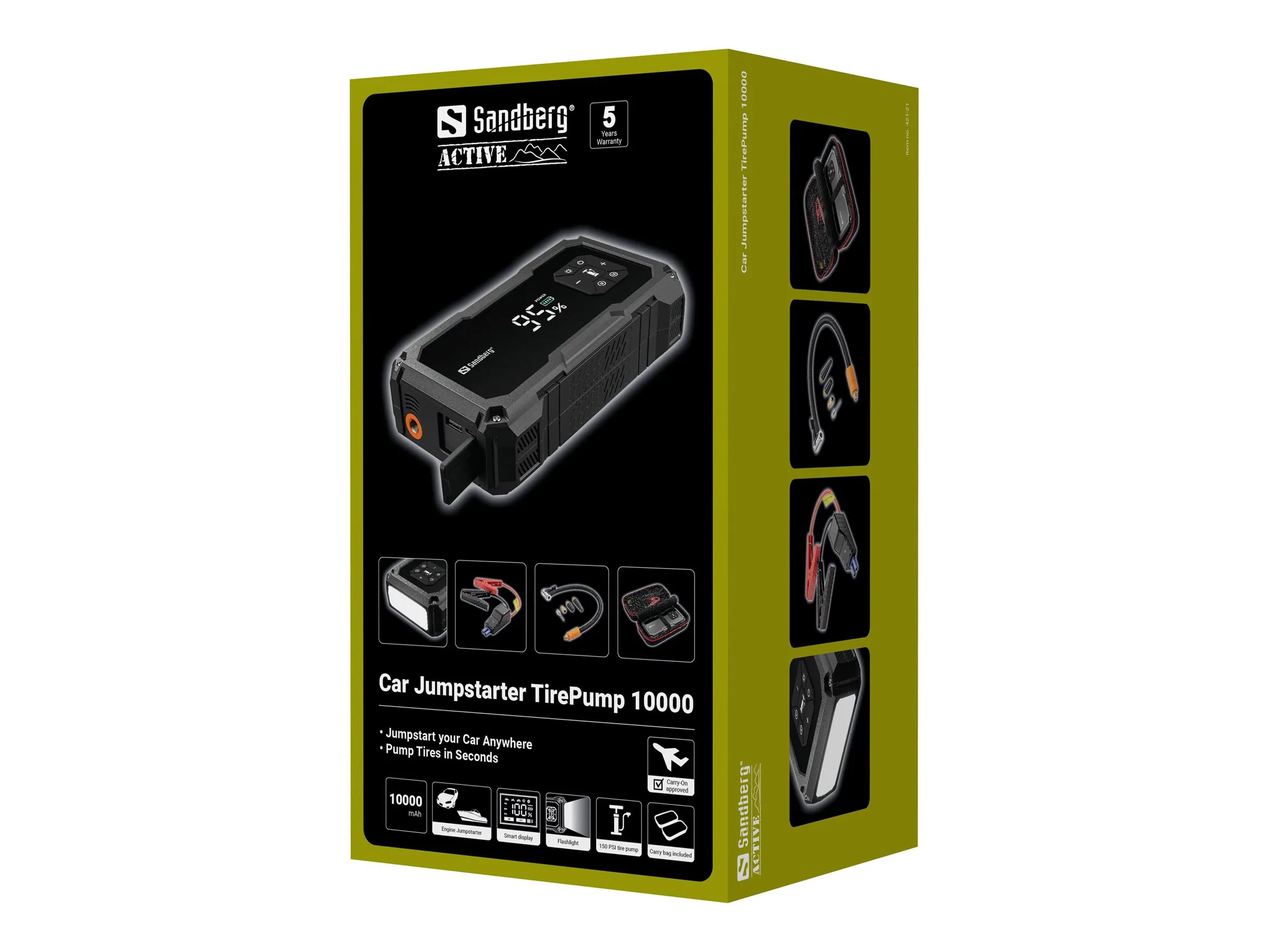 also-421-21 SANDBERG Car Jumpstarter TirePump 10000
