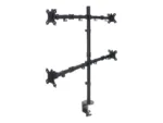 MANHATTAN Monitor Mount supports 4 LCD Monitors holds four 33-81.3cm 13inch to 32inch Monitors up to 8kg black