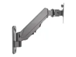 MANHATTAN Universal Gas Spring Monitor Wall Mount Single Gas-Spring Arm Supports One 17i-32i TV or Monitor up to 8kg 17.64lbs