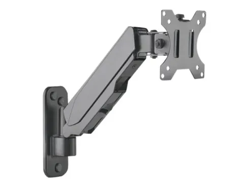 MANHATTAN Universal Gas Spring Monitor Wall Mount Single Gas-Spring Arm Supports One 17i-32i TV or Monitor up to 8kg 17.64lbs