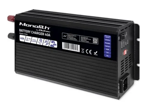QOLTEC 51956 Smart Monolith charger for LiFePO4 AGM GEL SLA batteries / 40A / 12V