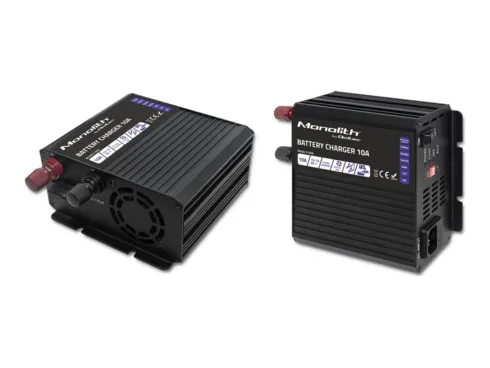 QOLTEC 51958 Smart Monolith charger for LiFePO4 AGM GEL SLA batteries / 10A / 12V