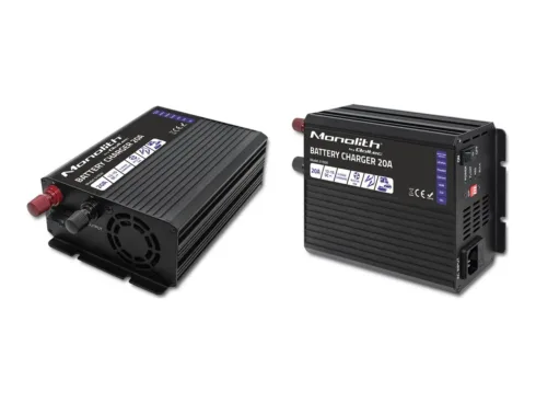 QOLTEC 51959 Smart Monolith charger for LiFePO4 AGM GEL SLA batteries / 20A / 12V