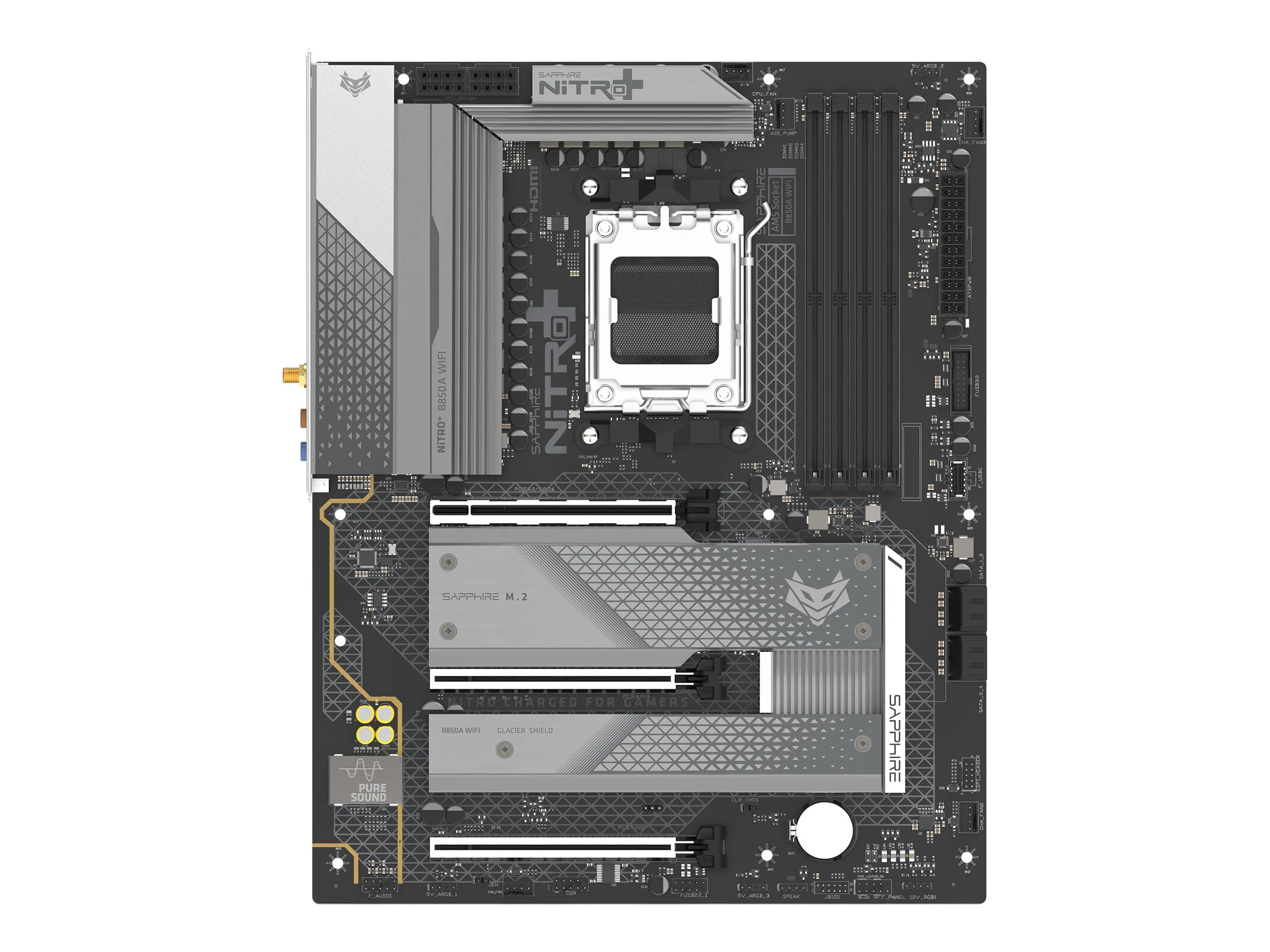 also-52123-03-40g SAPPHIRE NITRO+ B850A WIFI7 1xHDMI 1.4 1xDP 1.2