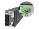 QOLTEC 52281 Uninterruptible Power Supply UPS / 2kVA / 2000W / Power factor 1.0 / LCD / EPO / USB / Online