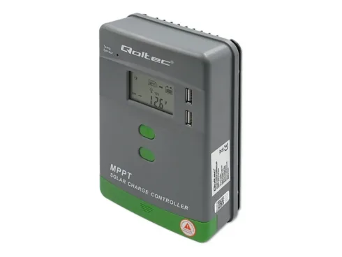 QOLTEC 53661 Solar Charge Controller MPPT with Temperature Sensor 20A 12V / 24V LCD 2 x USB