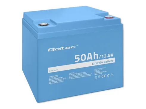 QOLTEC 53704 LiFePO4 lithium iron phosphate battery / 12.8V / 50Ah / 640Wh / BMS