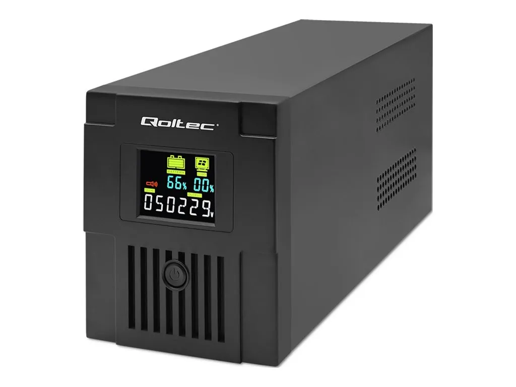 also-53770 QOLTEC 53770 Uninterruptible Power Supply Line Interactive Monolith 1500VA 900W LCD USB