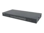 INTELLINET 561044 Gigabit Ethernet Switch with 2 SFP Ports 24 x 10/100/1000 Mbps RJ45 Ports + 2 x SFP IEEE 802.3az 19inch Rackmount