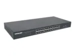 INTELLINET 561044 Gigabit Ethernet Switch with 2 SFP Ports 24 x 10/100/1000 Mbps RJ45 Ports + 2 x SFP IEEE 802.3az 19inch Rackmount