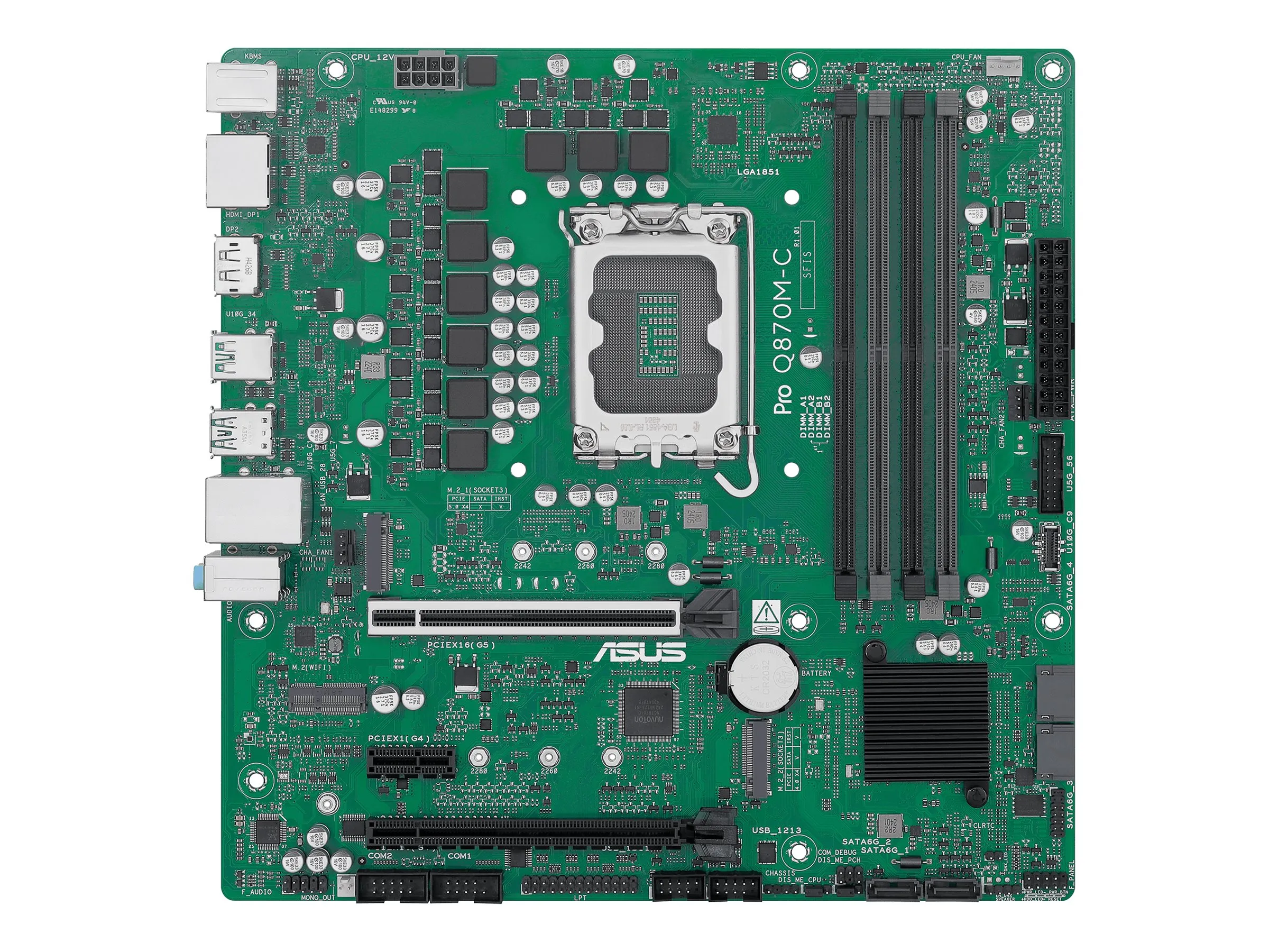 also-90mb1kep-m0eayc ASUS Q870 LGA1851 DDR5 Micro-ATX motherboard 2xHDMI 1xDP 2xM.2 4xSATA