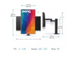 BENQ PD2706UA 27inch 4k with ERGO ARM 350 cd/m2 5ms HDMI DP USB C PD90W Hub USB Pivot Speakers